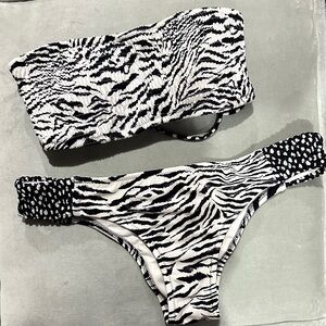 Victoria's Secret Black and White Zebra Bikini